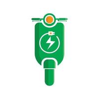 elettrico scooter icona nel verde colore. eps 10 vettore file formato