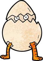 cartone animato tratteggio uovo vettore