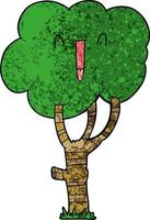 cartone animato ridendo albero vettore