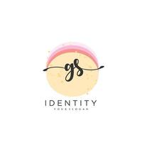 gs grafia logo vettore di iniziale firma, nozze, moda, gioielliere, boutique, floreale e botanico con creativo modello per qualunque azienda o attività commerciale.