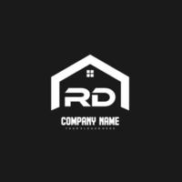 rd iniziale lettere logo design vettore per costruzione, casa, vero proprietà, costruzione, proprietà.