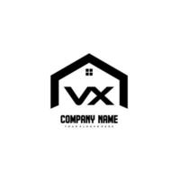vx iniziale lettere logo design vettore per costruzione, casa, vero proprietà, costruzione, proprietà.