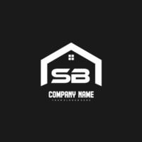 sb iniziale lettere logo design vettore per costruzione, casa, vero proprietà, costruzione, proprietà.