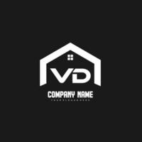 vd iniziale lettere logo design vettore per costruzione, casa, vero proprietà, costruzione, proprietà.