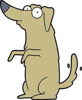 cartone animato cane felice vettore