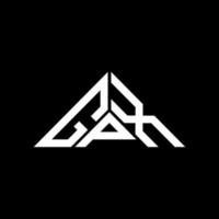 gpx lettera logo creativo design con vettore grafico, gpx semplice e moderno logo nel triangolo forma.