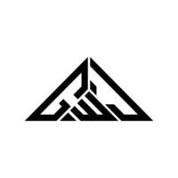 gwj lettera logo creativo design con vettore grafico, gwj semplice e moderno logo nel triangolo forma.