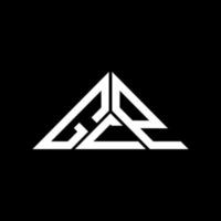gcp lettera logo creativo design con vettore grafico, gcp semplice e moderno logo nel triangolo forma.