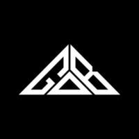 gob lettera logo creativo design con vettore grafico, gob semplice e moderno logo nel triangolo forma.