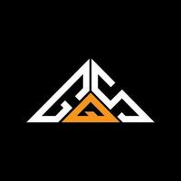 gq lettera logo creativo design con vettore grafico, gq semplice e moderno logo nel triangolo forma.