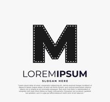 lettera m logo per striscia film vettore illustrazione e bianca sfondo