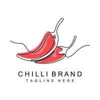 speziato chili logo disegno, rosso verdura illustrazione, cucina ingredienti, caldo chili vettore marca prodotti