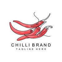 speziato chili logo disegno, rosso verdura illustrazione, cucina ingredienti, caldo chili vettore marca prodotti