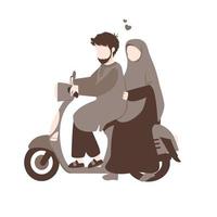 romantico musulmano coppia illustrazione vettore