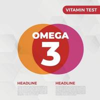 Omega 3 vitamina icona vettore illustrazione olio pesce omega