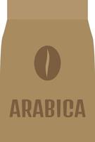 arabica caffè icona, piatto illustrazione vettore