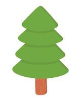 scarabocchio piatto clipart. semplice verde albero. tutti oggetti siamo ridipinto. vettore