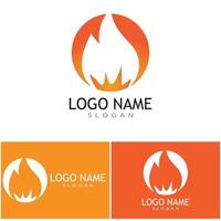 fuoco fiamma logo vettore concetto design