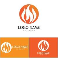 fuoco fiamma logo vettore concetto design