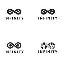 infinito vettore logo modello illustrazione design.