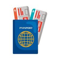 passaporto e biglietti vettore