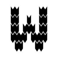 lettera w logo design. vettore