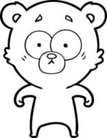 sorpreso orso cartone animato vettore