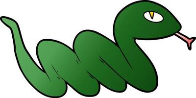 cartone animato strisciare serpente vettore