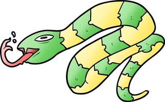 serpente sibilante dei cartoni animati vettore