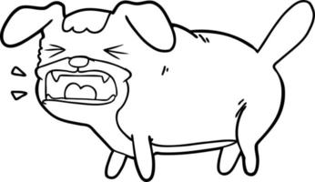 cartone animato cane latrato vettore