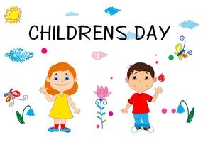 Concetto di Happy Childrens Day vettore