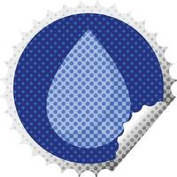 goccia di pioggia grafico vettore illustrazione il giro etichetta francobollo