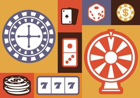 Set di icone di gioco d'azzardo