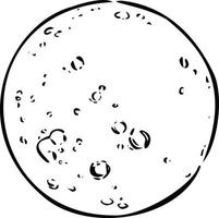 illustrazione cosmico silhouette Luna vettore. vettore illustrazione