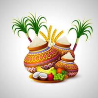 felice celebrazione del festival di vacanze pongal vettore