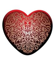 rosso cuore come un' simbolo di amore vettore