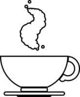 vettore icona illustrazione di un' caldo tazza di caffè