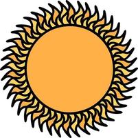 tradizionale tatuaggio di un' sole vettore