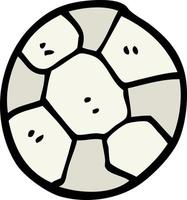 mano disegnato scarabocchio stile cartone animato calcio palla vettore