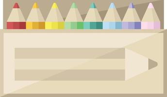 imballare di colorazione matite grafico vettore illustrazione icona