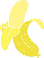 piatto colore illustrazione cartone animato Banana vettore