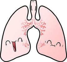 vettore cartone animato polmoni
