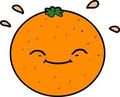 cartone animato arancia personaggio vettore