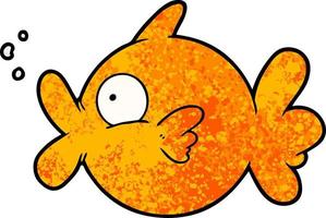 cartone animato pesce personaggio vettore