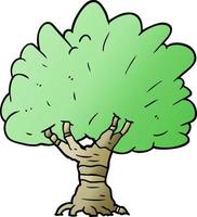 albero verde dei cartoni animati vettore