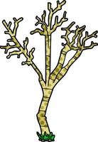 cartone animato inverno albero vettore