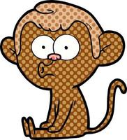 cartone animato fischio scimmia vettore