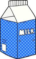 cartone animato latte scatola di cartone vettore