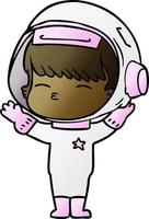 cartone animato curioso astronauta vettore