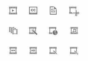 Icona di video editing vettore